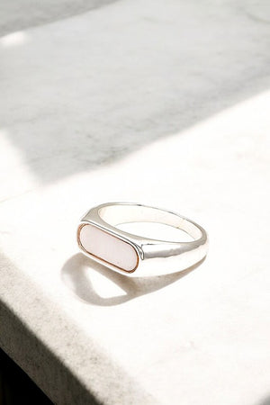 SHELL STONE FASHION BAND RING