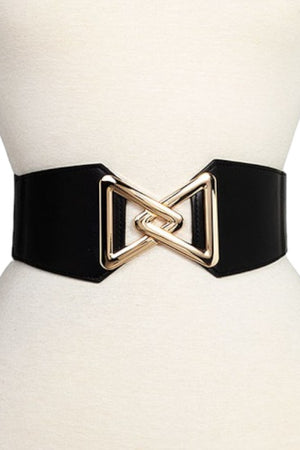 Triangle Intertwined Buckle Stretch Belt