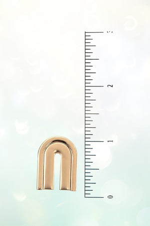 TWO TONE U SHAPE POST EARRING