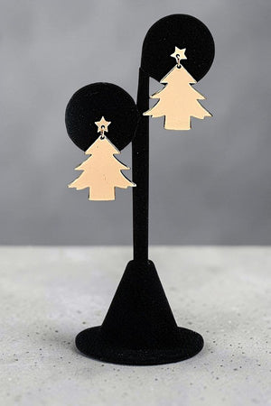 STARRED CHRISTMAS TREE DROP EARRING