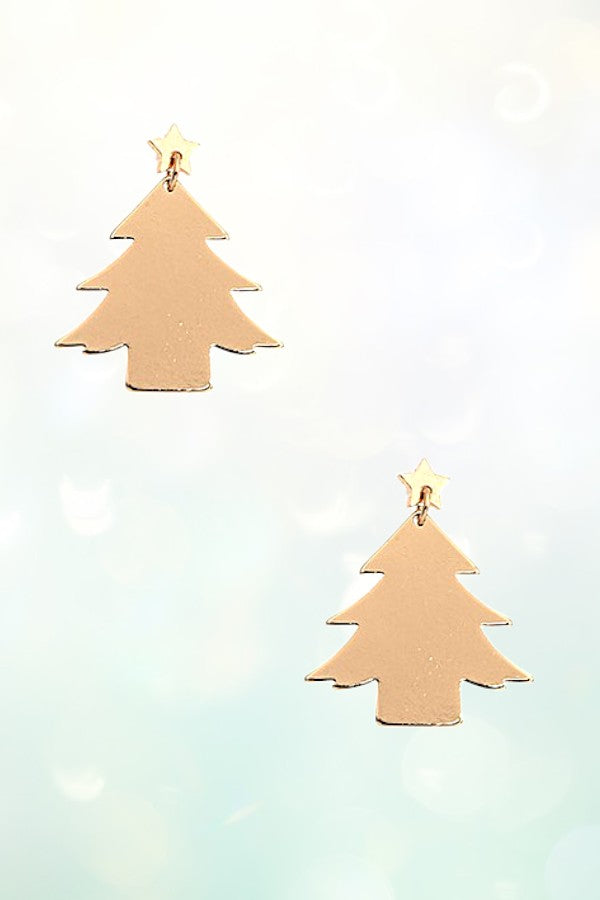 STARRED CHRISTMAS TREE DROP EARRING