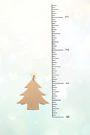 STARRED CHRISTMAS TREE DROP EARRING