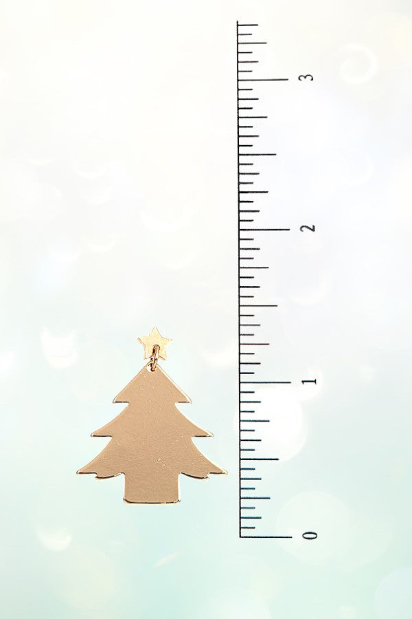 STARRED CHRISTMAS TREE DROP EARRING