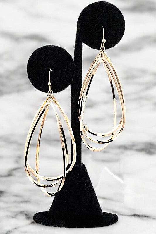 MULTI TEARDROP FASHION DANGLE EARRING