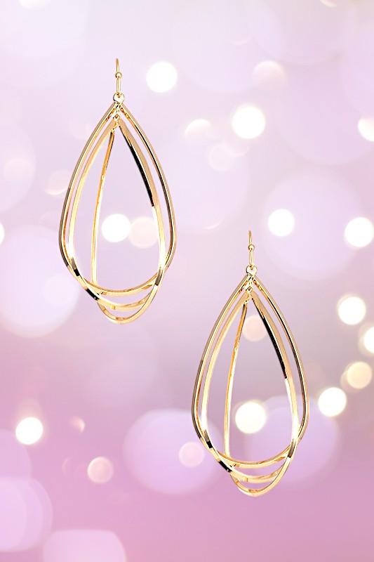 MULTI TEARDROP FASHION DANGLE EARRING