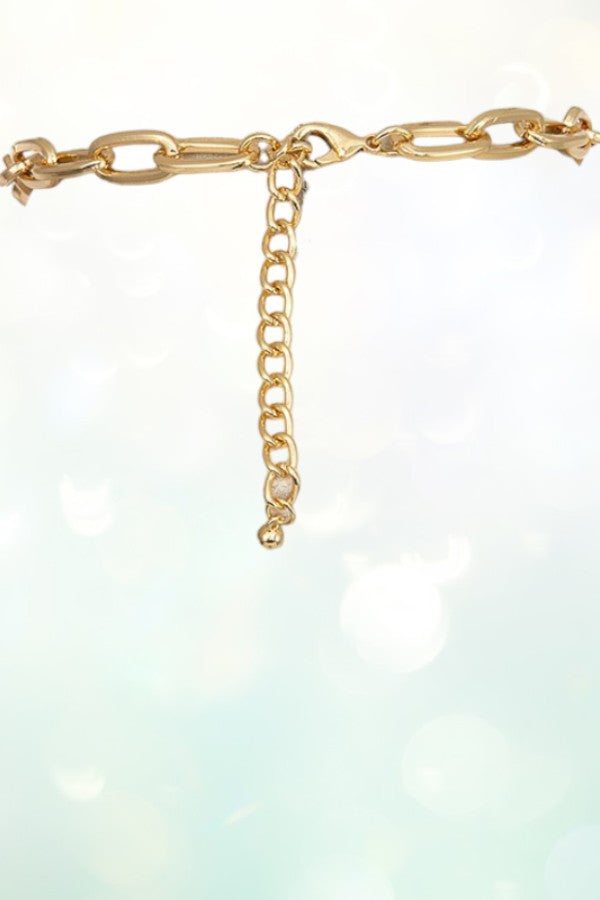 SIMPLE LINK CHAIN COLLAR NECKLACE