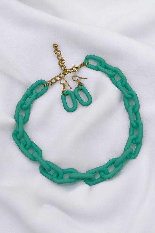 Color Chain Link Fashion Necklace