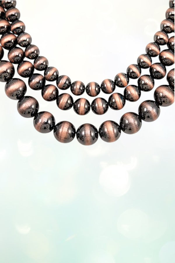 MULTI LAYERED NAVAJO PEARL BEAD NECKLACE SET