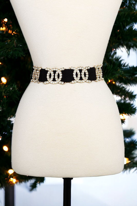 Infinity Rhinestone Pave Belt