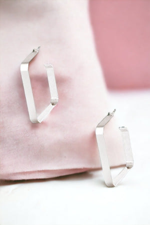 Semi Square Hoop Earring