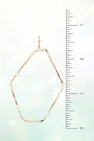 ANGULAR SHAPE CUT OUT DANGLE EARRING