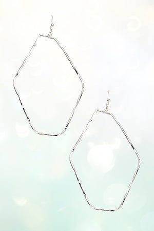 ANGULAR SHAPE CUT OUT DANGLE EARRING