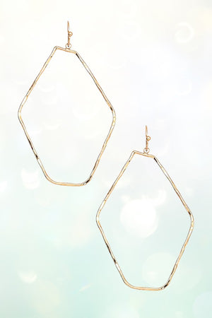 ANGULAR SHAPE CUT OUT DANGLE EARRING