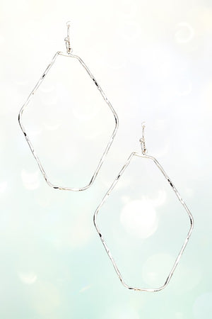ANGULAR SHAPE CUT OUT DANGLE EARRING