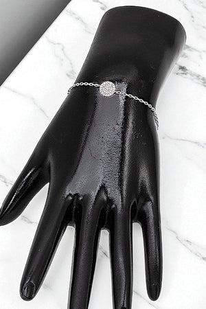 ROUND CZ STONE PAVE CHAIN BRACELET