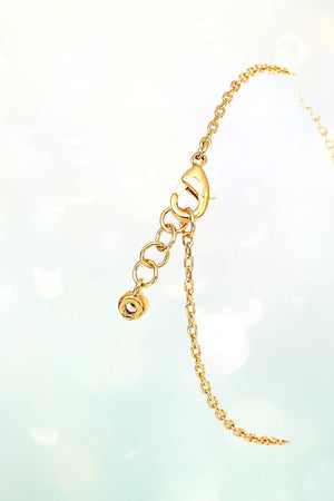 CZ PAVE HEART CHAIN BRACELET