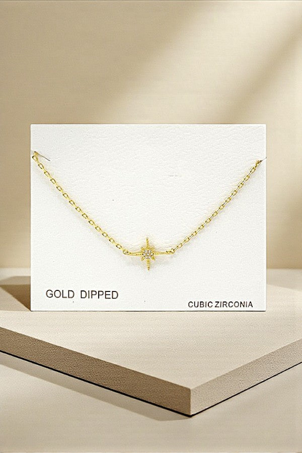DAINTY STAR BURST CHARM CHAIN BRACELET