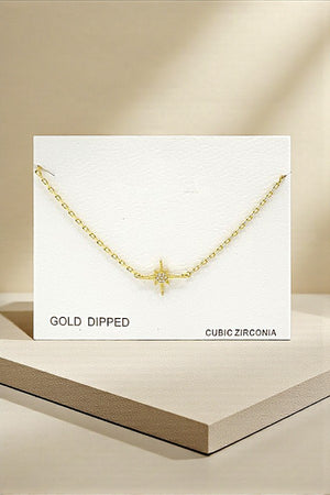 DAINTY STAR BURST CHARM CHAIN BRACELET