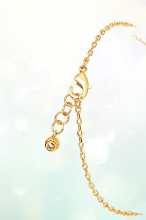 CUBIC ZIRCONIA LOVE ACCENT CHAIN BRACELET