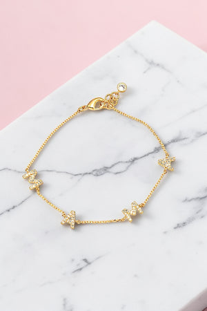 GEM PAVE MAMA LINK BRACELET