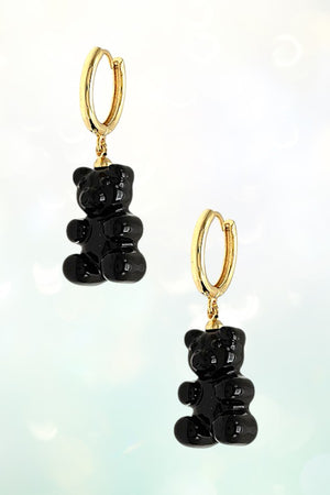 TEDDY DANGLE HOOP EARRING