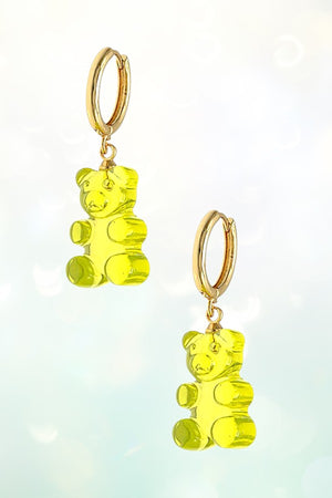 TEDDY DANGLE HOOP EARRING