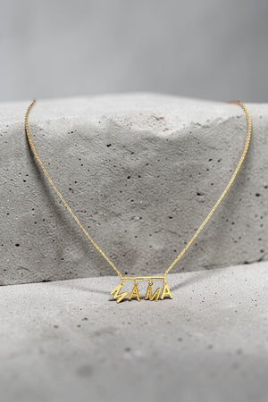 MAMA LETTERS DANGLE PENDANT NECKLACE