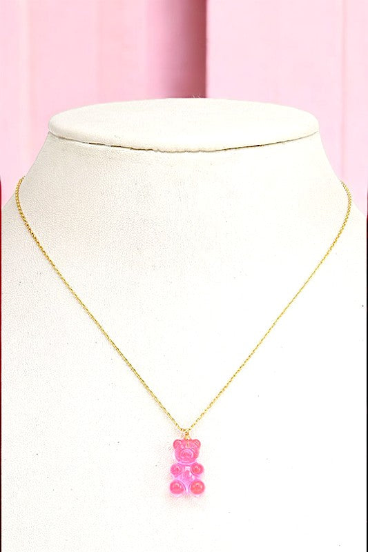 Teddy Bear Pendant Necklace