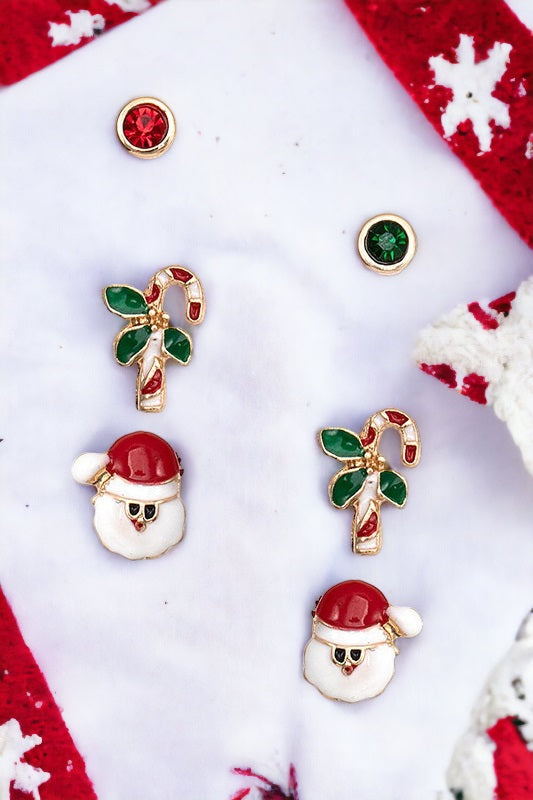 Santa Mix Post Earring Set