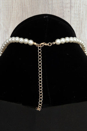MAMA CUBIC BEAD PEARL LINK NECKLACE