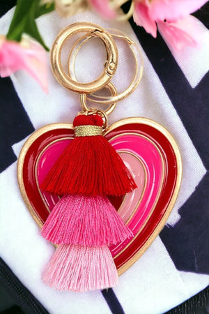 Tassel Heart Keychain