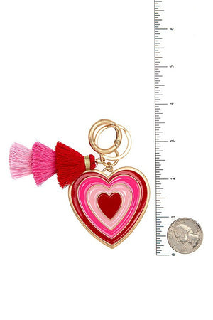 Tassel Heart Keychain