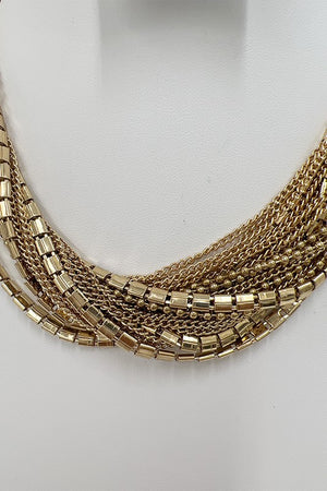 Multi Chain Collar Necklace Set