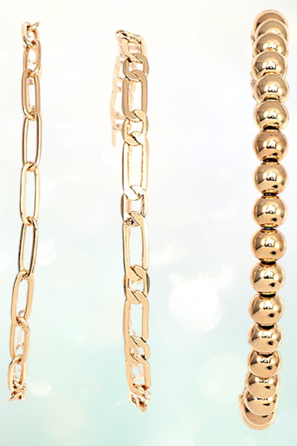 BALL BEAD CHAIN BRACELET SET