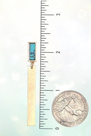 GEM BAR DROP EARRING