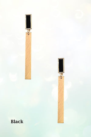 GEM BAR DROP EARRING