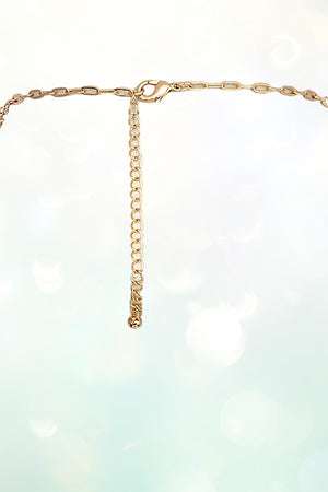 ELONGATED THREADED U PENDANT NECKLACE EARRING SET
