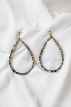 Glass Bead Teardrop Earring