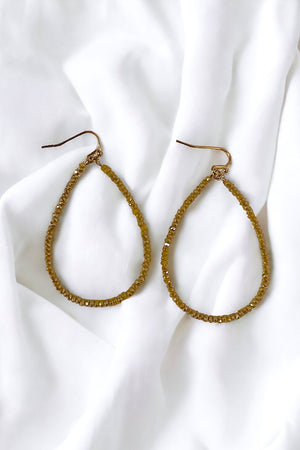 Glass Bead Teardrop Earring