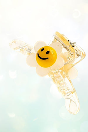 FLOWER ACCENT MINI CLEAR HAIR CLAW