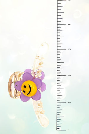 FLOWER ACCENT MINI CLEAR HAIR CLAW