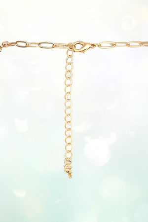 HEART SHAPED EVIL EYE CHARMS NECKLACE