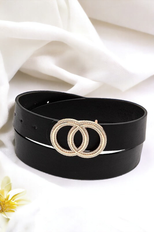 Rhinestone Pave Infinity Fashion Belt