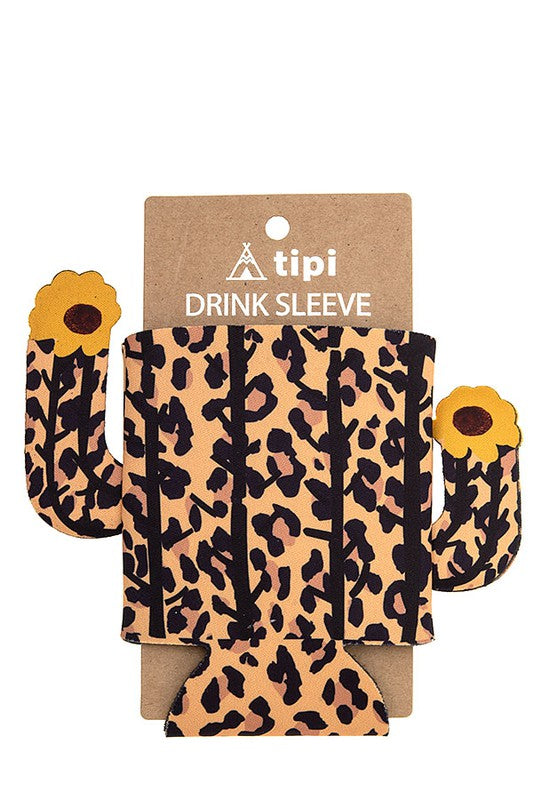 Floral Animal Print Drink Sleeve