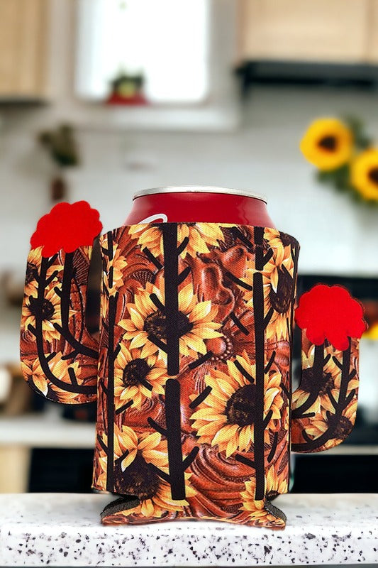 Sunflower Print Cup Sleeve