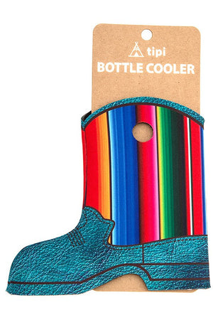 Serape Print Boot Shape Bottle Cooler