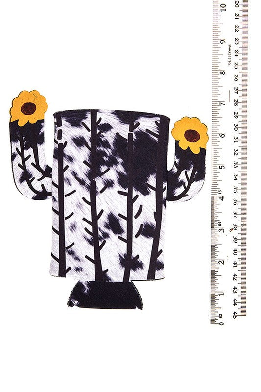 Cow Pattern Sunflower Pattern Bottle Cooler