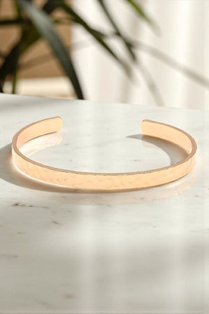 THIN HAMMERED CUFF BRACELET