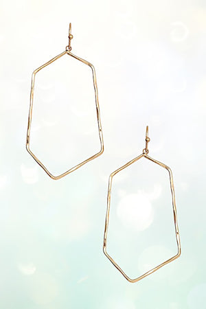 HAMMERED CUT OUT DANGLE EARRING