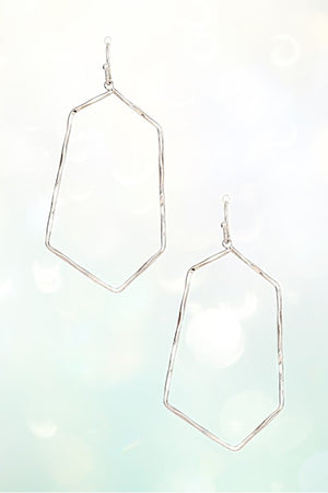 HAMMERED CUT OUT DANGLE EARRING